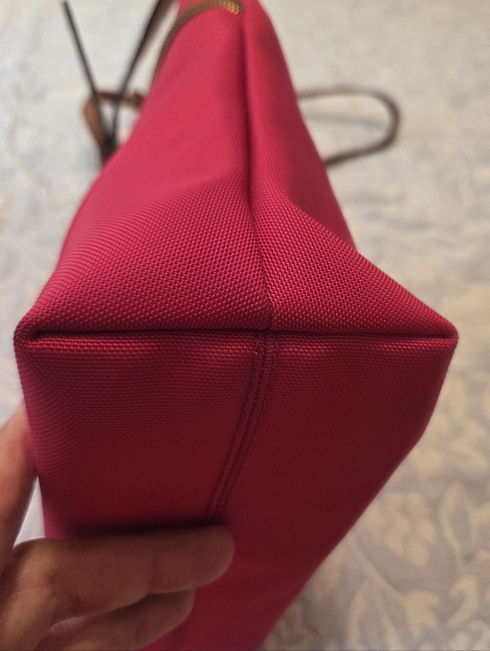 Dooney & Bourke Hot Pink Crossbody with Brown Leather Trim - Picture 11 of 13